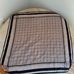 Vintage Paoli signed scarf Elegant Brown and cream Checkered scarf